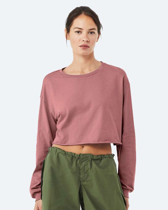 Bella+Canvas 6501 - FWD Fashion Camiseta de Manga Larga Recortada para Mujer