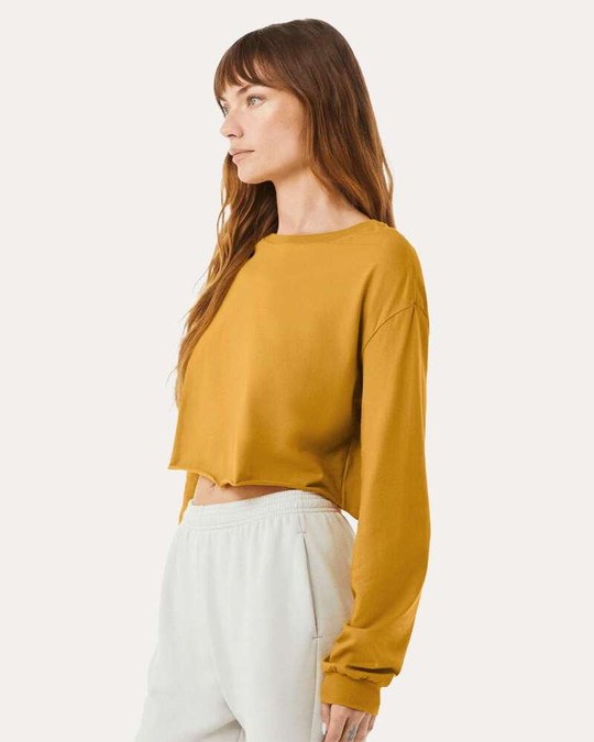 Bella+Canvas 6501 - FWD Fashion Camiseta de Manga Larga Recortada para Mujer