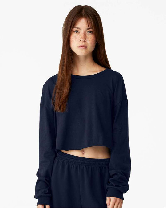 Bella+Canvas 6501 - FWD Fashion Camiseta de Manga Larga Recortada para Mujer