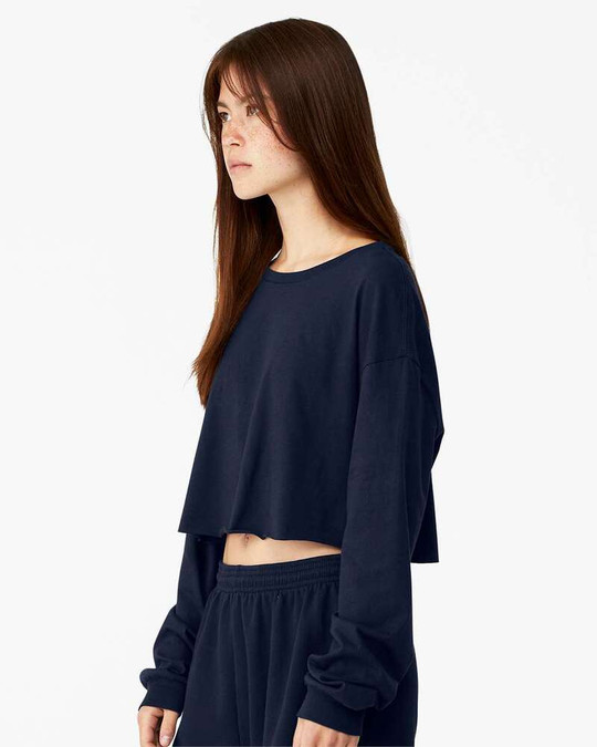Bella+Canvas 6501 - FWD Fashion Camiseta de Manga Larga Recortada para Mujer