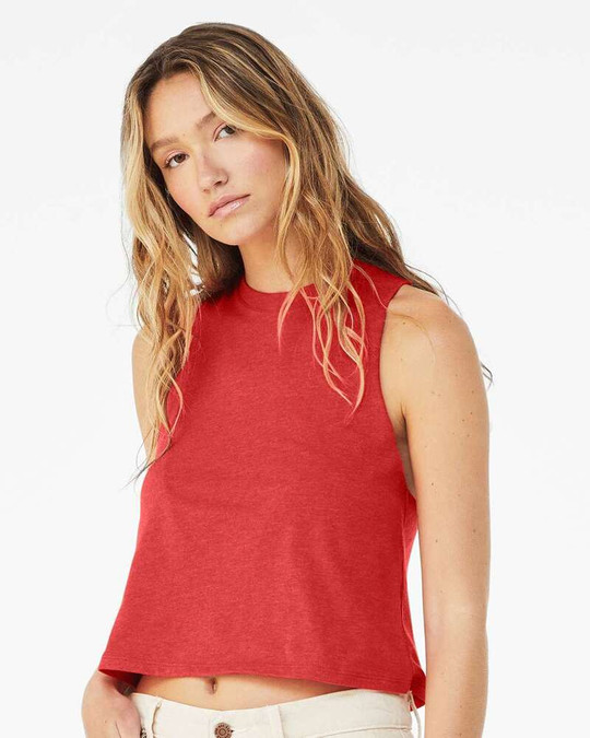 Bella+Canvas 6682 - Camiseta de Tirantes Recortada para Damas