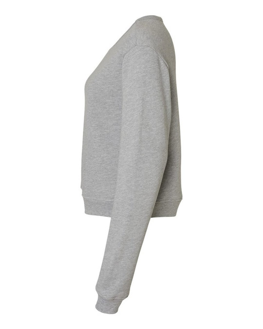 Bella+Canvas 7511 - Sudadera clásica de cuello redondo de vellón esponjoso para mujer