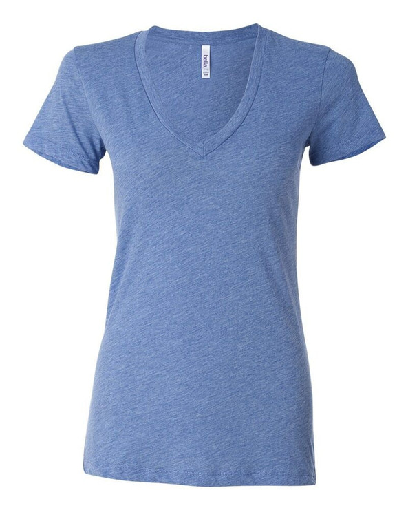 Bella+Canvas 8435 - Ladies Triblend Short-Sleeve Deep V-Neck T-Shirt