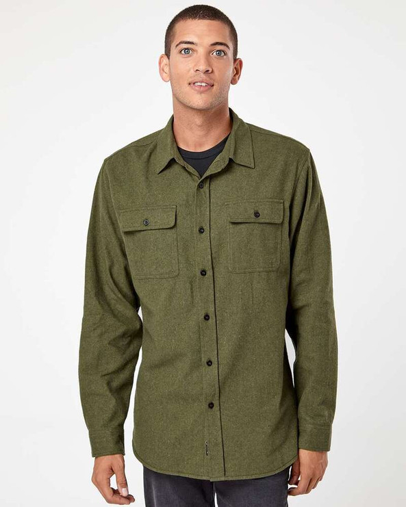 Burnside 8200 - Long Sleeve Solid Flannel Shirt
