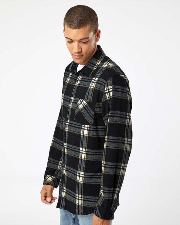 Burnside 8212 - Open Pocket Long Sleeve Flannel Shirt
