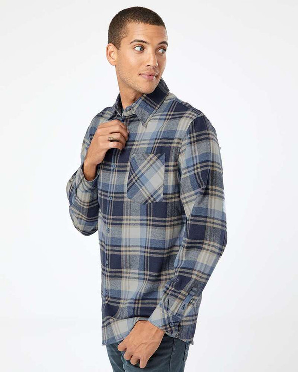 Burnside 8212 - Open Pocket Long Sleeve Flannel Shirt