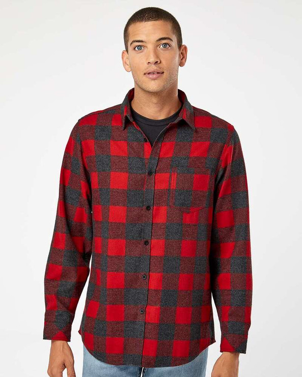 Burnside 8212 - Open Pocket Long Sleeve Flannel Shirt