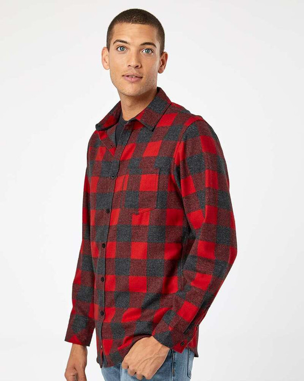 Burnside 8212 - Open Pocket Long Sleeve Flannel Shirt