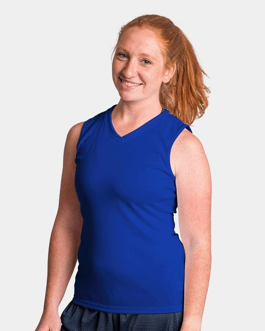 C2 Sport 5663 - Camiseta sin mangas con cuello en V para mujer