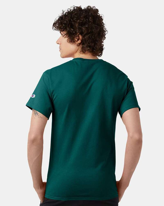 Champion T425 - Camiseta de Manga Corta sin Etiqueta