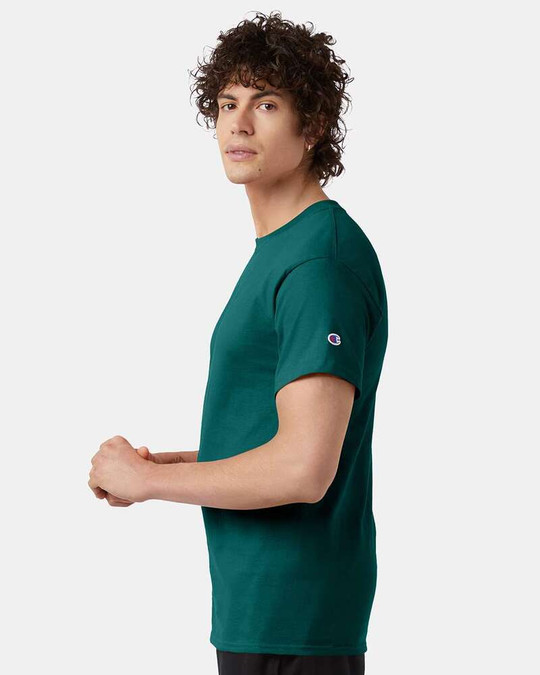 Champion T425 - Camiseta de Manga Corta sin Etiqueta