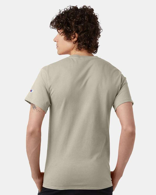 Champion T425 - Camiseta de Manga Corta sin Etiqueta