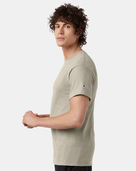 Champion T425 - Camiseta de Manga Corta sin Etiqueta