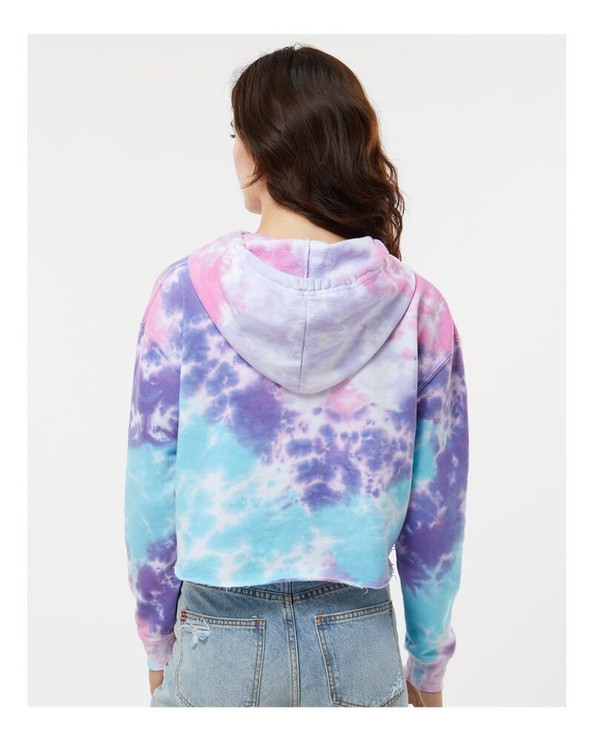 Colortone 8333 - Women's Tie-Dyed Crop Hooded Sweatshirt