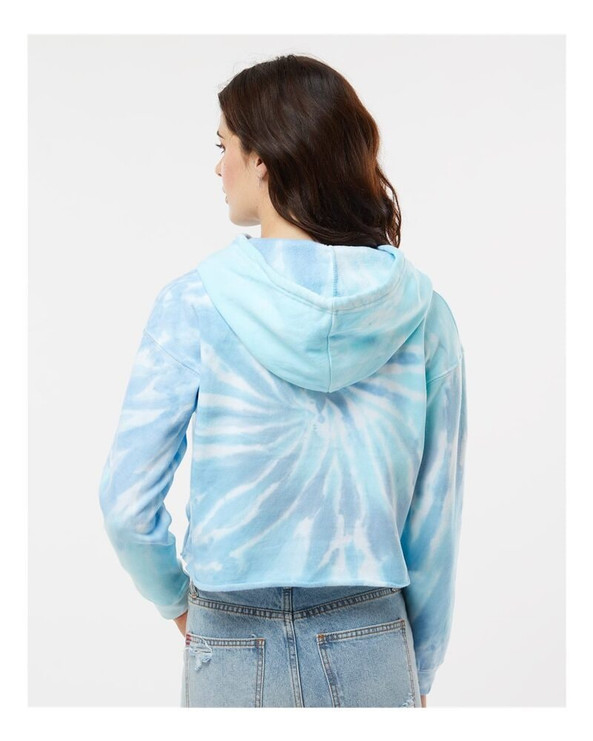 Colortone 8333 - Women's Tie-Dyed Crop Hooded Sweatshirt
