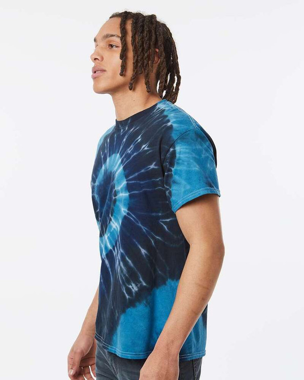 Tie-Dyed 200MS - Multi-Color Spiral Short Sleeve T-Shirt