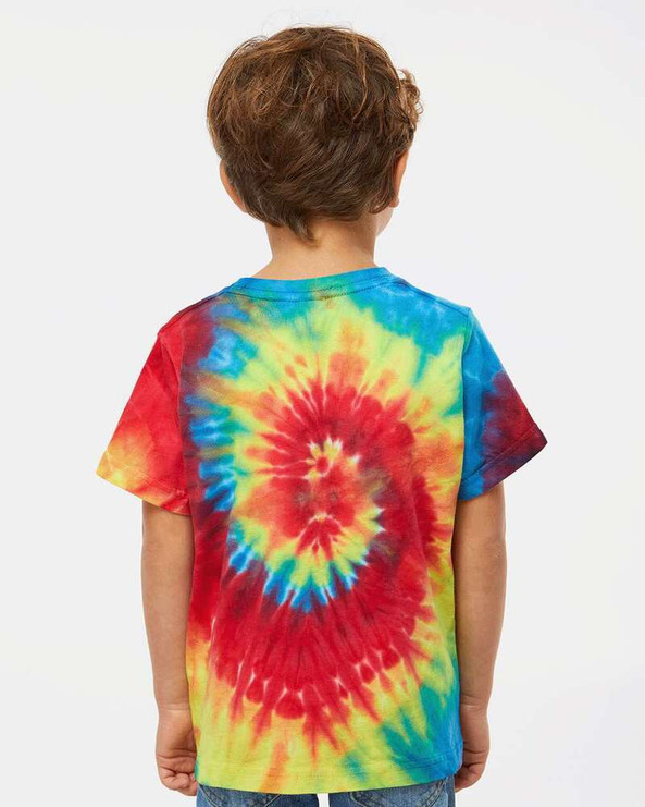 Dyenomite 330MS - Toddler Spiral Tie-Dyed T-Shirt