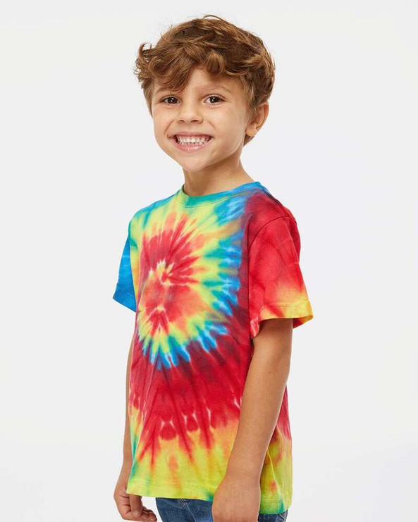 Dyenomite 330MS - Toddler Spiral Tie-Dyed T-Shirt