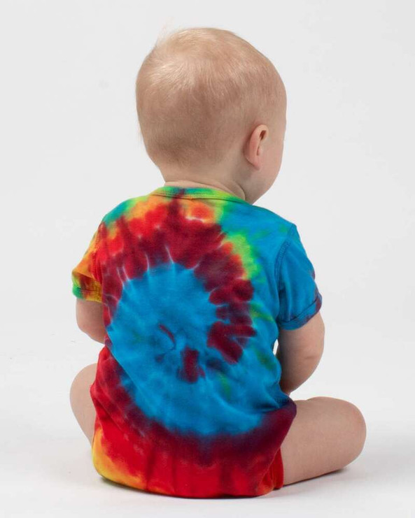 Dyenomite 340MS - Infant Spiral Tie-Dyed Onesie