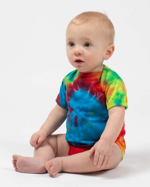 Dyenomite 340MS - Infant Spiral Tie-Dyed Onesie