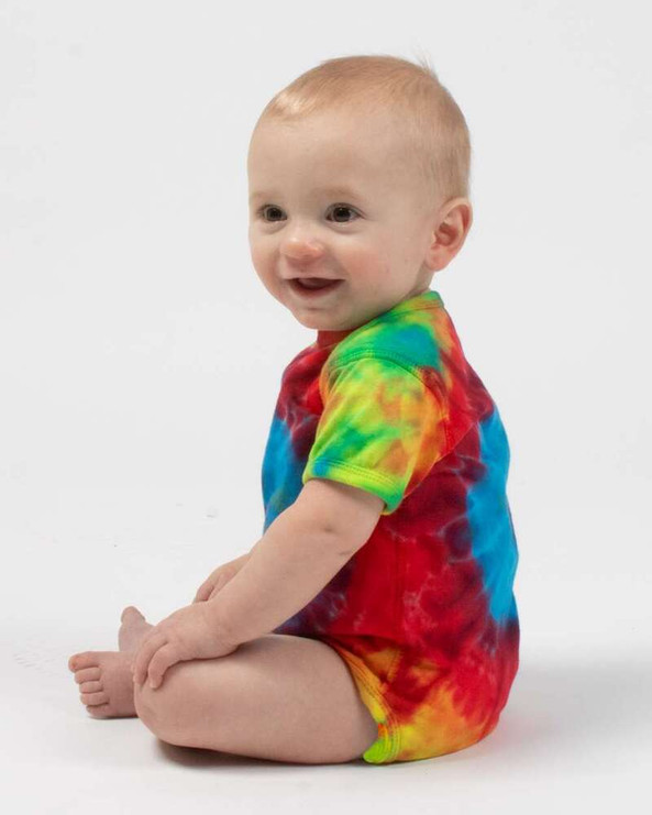 Dyenomite 340MS - Infant Spiral Tie-Dyed Onesie