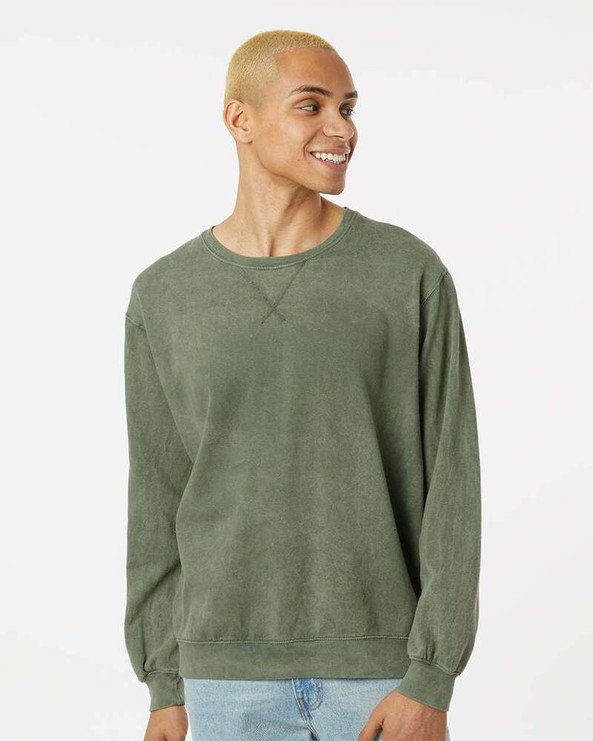Dyenomite 845MW - Premium Fleece Mineral Wash Crewneck Sweatshirt