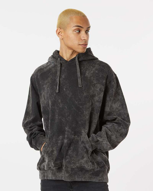 Dyenomite 854MW - Premium Fleece Mineral Wash Hooded Sweatshirt