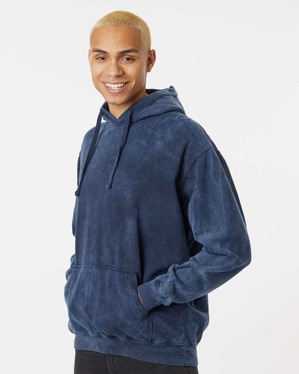 Dyenomite 854MW - Premium Fleece Mineral Wash Hooded Sweatshirt