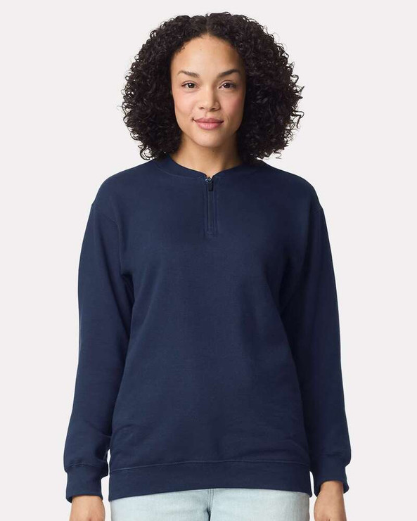 Gildan SF008 - Softstyle® Midweight 1/4 Zip Sweatshirt