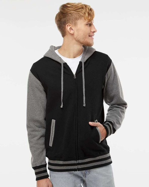 Independent Trading Co. IND45UVZ - Unisex Varsity Full-Zip Hooded Sweatshirt