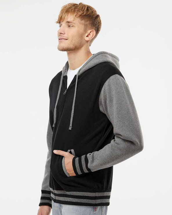 Independent Trading Co. IND45UVZ - Unisex Varsity Full-Zip Hooded Sweatshirt