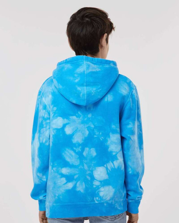 Independent Trading Co. PRM1500TD - Youth Midweight Tie-Dyed Hooded Sweatshirt