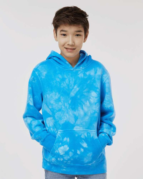 Independent Trading Co. PRM1500TD - Youth Midweight Tie-Dyed Hooded Sweatshirt
