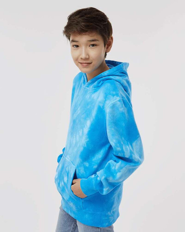 Independent Trading Co. PRM1500TD - Youth Midweight Tie-Dyed Hooded Sweatshirt