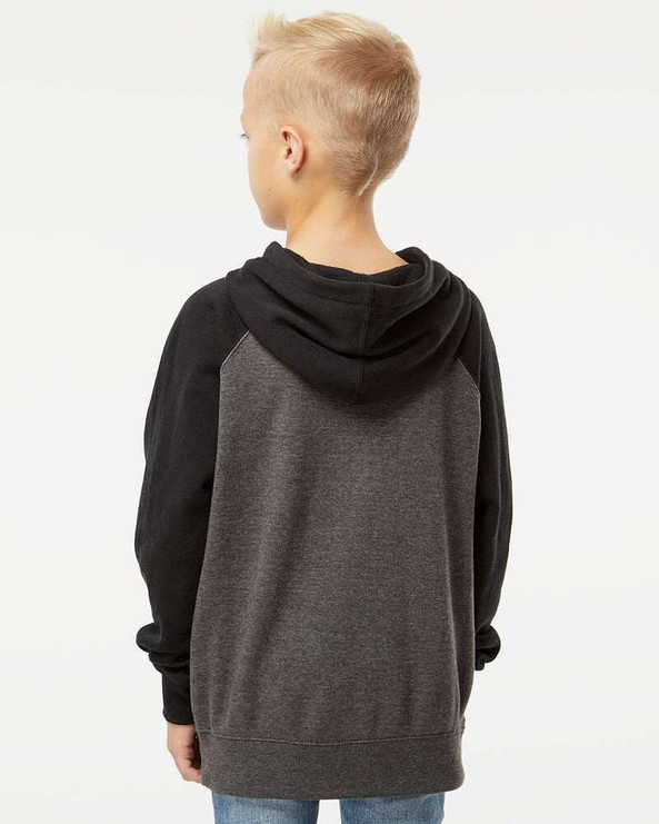 Independent Trading Co. PRM15YSB - Youth Lightweight Special Blend Raglan Hooded Sweatshirt