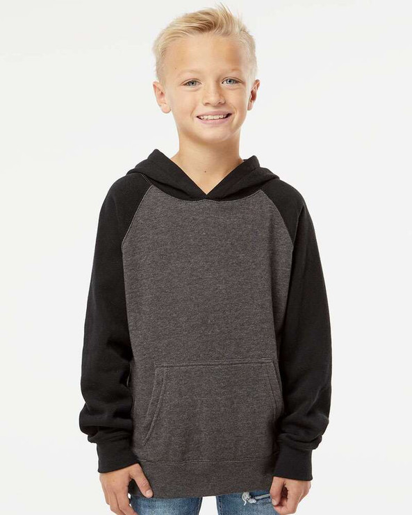 Independent Trading Co. PRM15YSB - Youth Lightweight Special Blend Raglan Hooded Sweatshirt