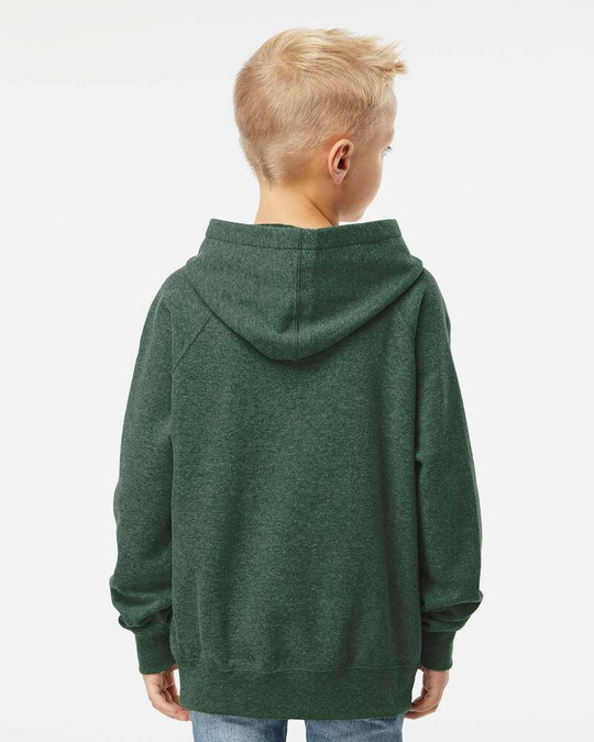 Independent Trading Co. PRM15YSB - Sudadera con capucha de mezcla especial ligera para jóvenes con raglán