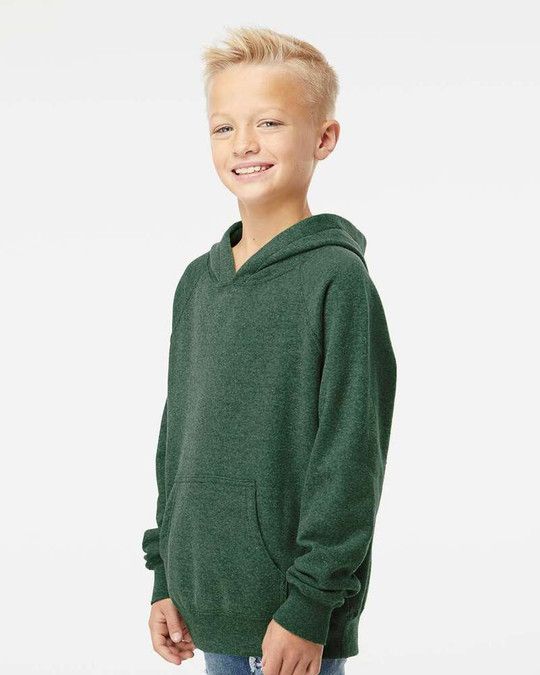Independent Trading Co. PRM15YSB - Sudadera con capucha de mezcla especial ligera para jóvenes con raglán