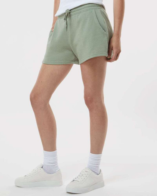 Independent Trading Co. PRM20SRT - Women’s Lightweight California Wave Wash Fleece Shorts