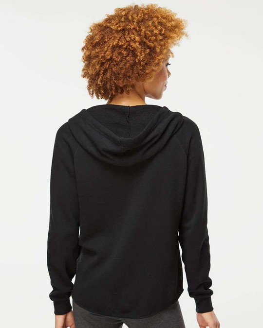 Independent Trading Co. PRM2500Z - Sudadera con capucha y cremallera completa para mujer California Wave Wash