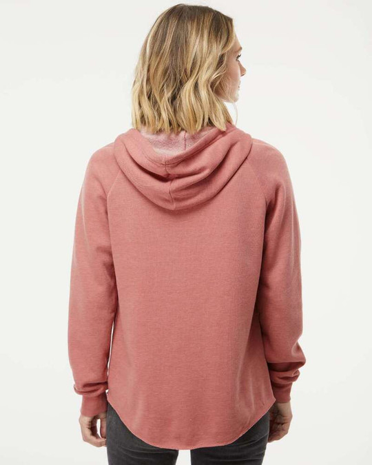 Independent Trading Co. PRM2500Z - Sudadera con capucha y cremallera completa para mujer California Wave Wash