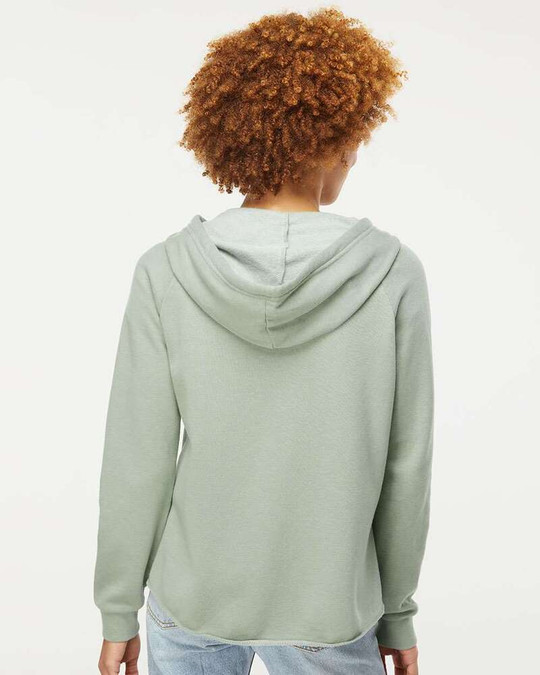 Independent Trading Co. PRM2500Z - Sudadera con capucha y cremallera completa para mujer California Wave Wash