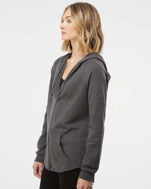 Independent Trading Co. PRM2500Z - Women's California Wave Wash Full-Zip Hooded Sweatshirt
