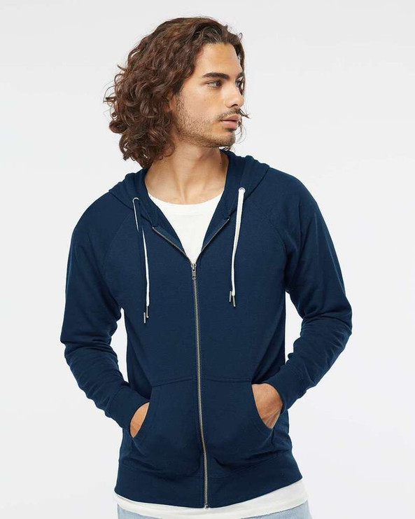 Independent Trading Co. SS1000Z - Icon Unisex Lightweight Loopback Terry Full-Zip Hooded Sweatshirt