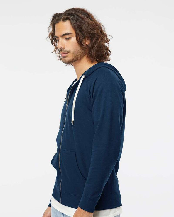 Independent Trading Co. SS1000Z - Icon Unisex Lightweight Loopback Terry Full-Zip Hooded Sweatshirt