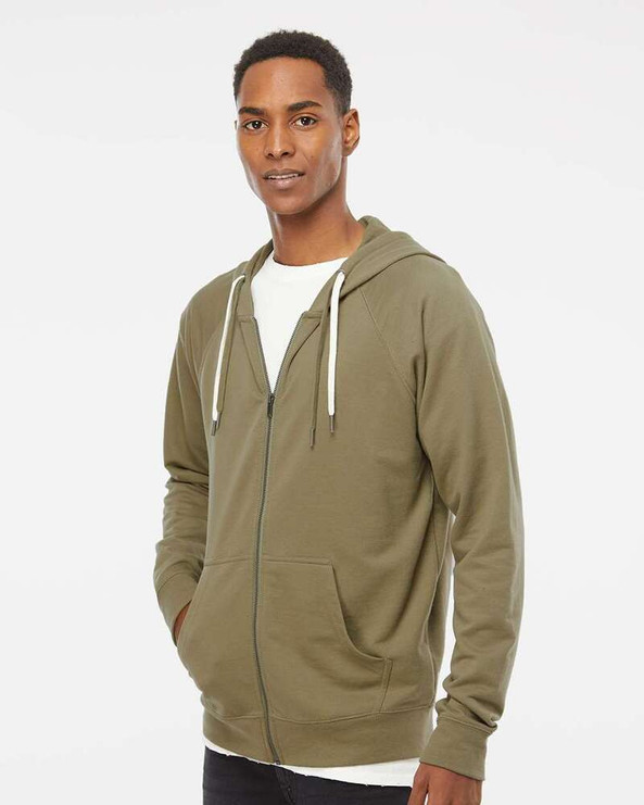Independent Trading Co. SS1000Z - Icon Unisex Lightweight Loopback Terry Full-Zip Hooded Sweatshirt