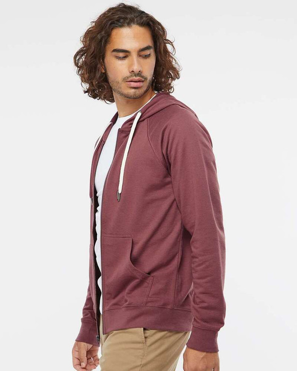 Independent Trading Co. SS1000Z - Icon Unisex Lightweight Loopback Terry Full-Zip Hooded Sweatshirt