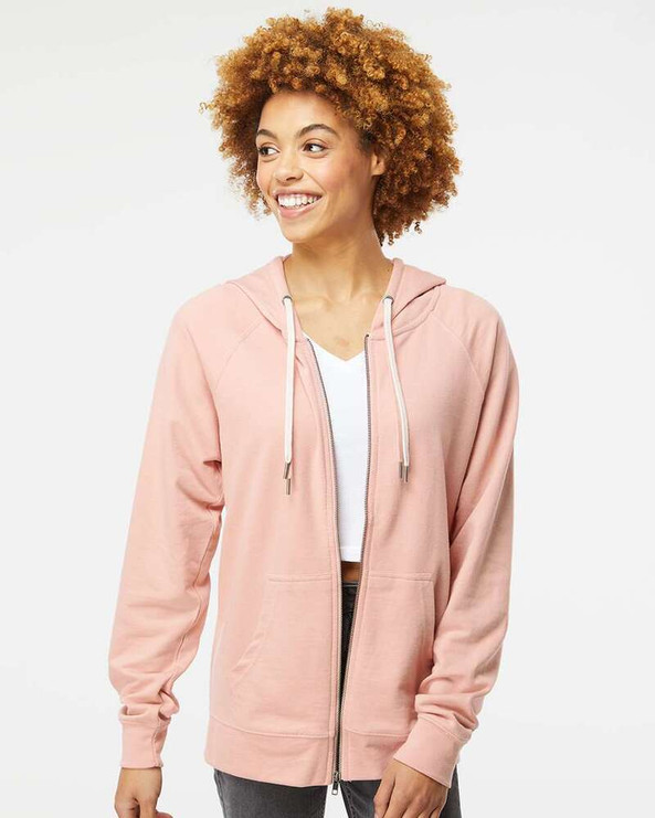 Independent Trading Co. SS1000Z - Icon Unisex Lightweight Loopback Terry Full-Zip Hooded Sweatshirt