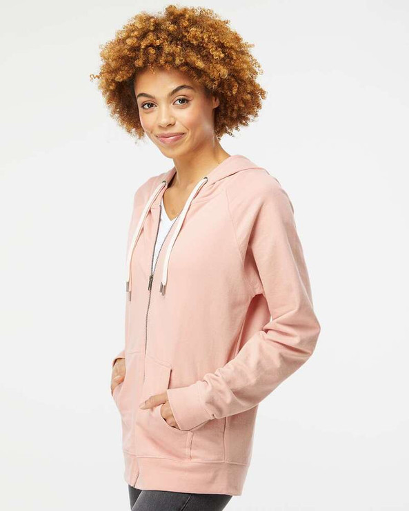 Independent Trading Co. SS1000Z - Icon Unisex Lightweight Loopback Terry Full-Zip Hooded Sweatshirt