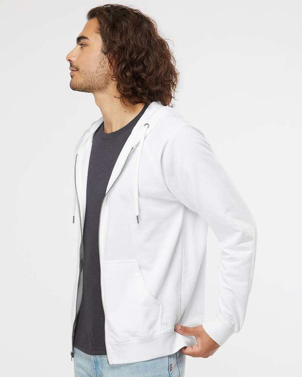 Independent Trading Co. SS1000Z - Icon Unisex Lightweight Loopback Terry Full-Zip Hooded Sweatshirt